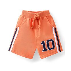 Babyhug Cotton Knit Half Sleeves T-Shirt & Shorts Set Football Print - Blue & Orange
