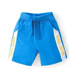 Babyhug Cotton Knit Half Sleeves Dino Printed T-Shirt & Shorts Set - Yellow & Blue