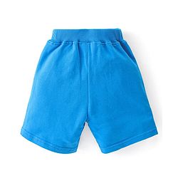 Babyhug Cotton Knit Half Sleeves Dino Printed T-Shirt & Shorts Set - Yellow & Blue