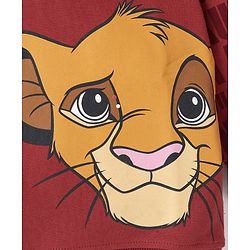 Babyhug Cotton Knit Full Sleeves The Lion King Graphics Printed Sweatshirt - Brown