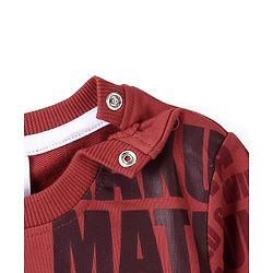 Babyhug Cotton Knit Full Sleeves The Lion King Graphics Printed Sweatshirt - Brown