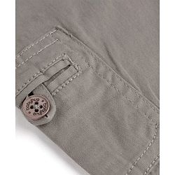 Babyhug Cotton Spandex Full Length Trouser Solid Colour - Grey