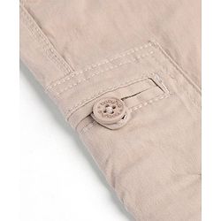 Babyhug Cotton Spandex Full Length Trouser Solid Colour - Fawn