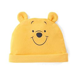 Babyhug 100% Cotton Knit Ear Applique Cap Mittens & Booties - Yellow