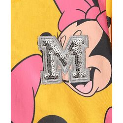 Babyhug Cotton Knit Full Sleeves Minnie Mouse Graphics Printed Sweatshirt - Mustard Yellow