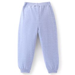 Babyhug Cotton Looper Knit Full Length Lounge Pants Text Printed -  Blue