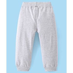 Babyhug Cotton Looper Full Length Lounge Pant Monster on Skateboard Print - Grey