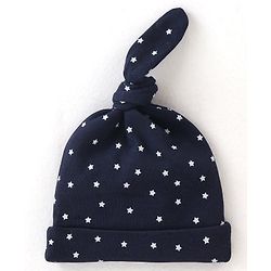 Babyhug 100% Cotton Cap  with Panda Face Print Pack of 2 - Navy Blue