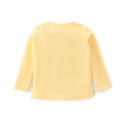 Babyhug Cotton Knit Full Sleeves Owl Printed Night Suit - Yellow