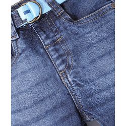 Babyhug Full length Jeans With Stretch Washed - Blue