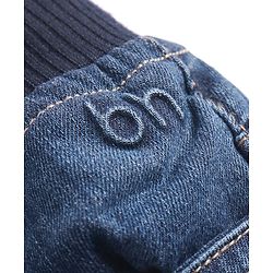 Babyhug Denim Full Length With Stretch Jeans Solid Colour - Blue