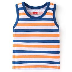 Babyhug 100% Cotton Knit Sleeveless Antibacterial Bear Print Sando Pack of 3 - Multicolour