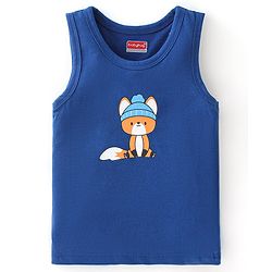 Babyhug 100% Cotton Knit Sleeveless Antibacterial Bear Print Sando Pack of 3 - Multicolour