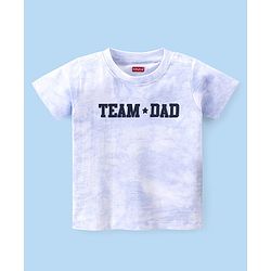 Babyhug 100% Cotton Half Sleeves T-Shirt & Shorts With Text Print - Blue