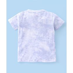 Babyhug 100% Cotton Half Sleeves T-Shirt & Shorts With Text Print - Blue