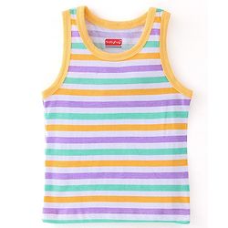 Babyhug 100% Cotton Knit Antibacterial Sleeveless Sando Dino Print Pack of 3 - Multicolour