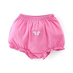 Babyhug 100% Cotton Antibacterial Bloomers Pack of 3 Butterfly Print - Pink & Green