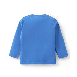 Babyhug Cotton Knit Full Sleeves Night Suit Dino Print - Blue