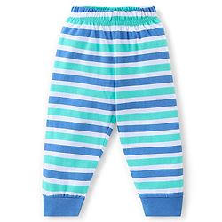 Babyhug Cotton Knit Full Sleeves Night Suit Dino Print - Blue
