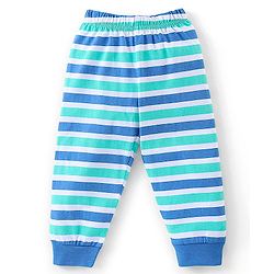 Babyhug Cotton Knit Full Sleeves Night Suit Dino Print - Blue