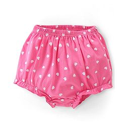 Babyhug 100% Cotton Antibacterial Printed Bloomers Pack of 3 - Pink Blue & Yellow