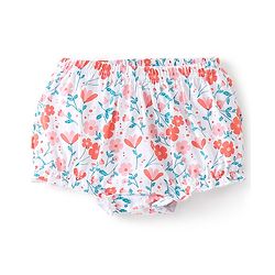 Babyhug 100% Cotton Knit Antibacterial Bloomers Floral Print Pack of 3 - Multicolour