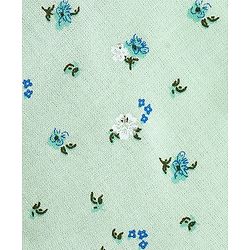 Babyhug Rayon Woven Full Sleeves Floral Printed with Frill & Lace Detailing Top - Mint