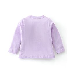 Babyhug Single Jersey Cotton Knit Full Sleeves Night Suit Lion Print - Lavender