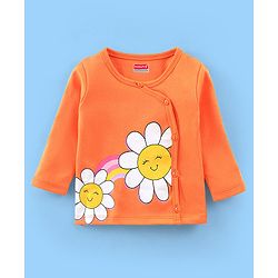Babyhug 100% Cotton Antibacterial Vest Floral Print Pack of 3 - Multicolour