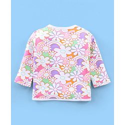 Babyhug 100% Cotton Antibacterial Vest Floral Print Pack of 3 - Multicolour