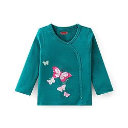 Babyhug 100% Cotton Knit Full Sleeves Floral  Printed Vests Pack of 3 - Multicolour
