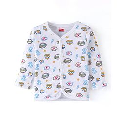Babyhug 100% Cotton Knit Antibacterial Full Sleeves Front Open Jhablas Race Print Pack of 3 - Multicolour