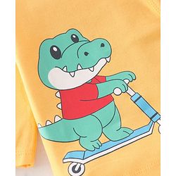Babyhug 100% Cotton Knit Full Sleeves Antibacterial Vest Dino Print Pack of 3 - Multicolour