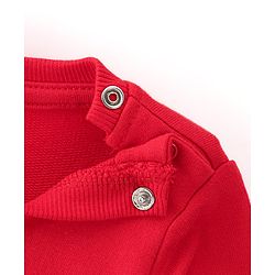 Babyhug 100% Cotton Knit Full Sleeves Sweatshirt with Graphics Pack of 2 - White & Red