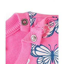 Babyhug 100% Cotton Knit Full Sleeves Sweatshirt With Butterfly Graphics Pack Of 2 - Navy Blue