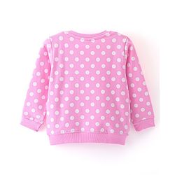 Babyhug 100% Cotton Knit Full Sleeves Sweatshirt With Heart & Dots Graphics Pack Of 2 - Yellow & Pink