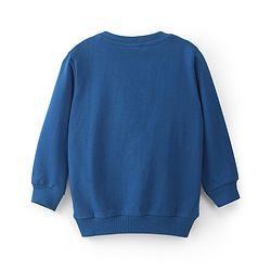 Babyhug 100% Cotton Knit Full Sleeves Checks & Mice Printed Sweatshirts Pack of 2 - Blue & Orange