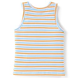 Babyhug 100% Cotton Knit Sleeveless Striped Sando Pack of 3 - Multicolour