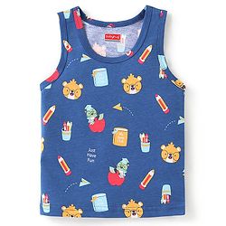 Babyhug 100% Cotton Knit Sleeveless Striped Sando Pack of 3 - Multicolour