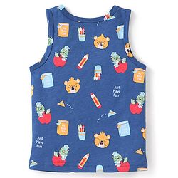 Babyhug 100% Cotton Knit Sleeveless Striped Sando Pack of 3 - Multicolour