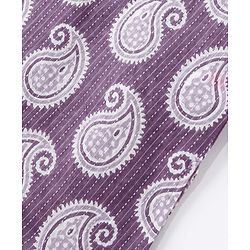 Babyhug 100% Cotton Woven Full Sleeves Kolka Printed  Kurta Dhoti  Set - Purple