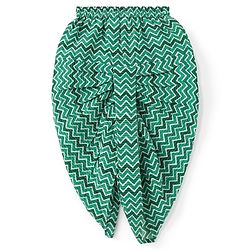 Babyhug 100% Cotton Woven Kurta With Solid Dhoti Set With Leaves Print - Green