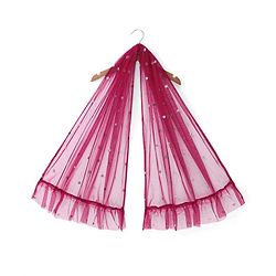 Babyhug Short Sleeve Floral Embroidered Choli with Lehenga and Dupatta Set-Hot Pink