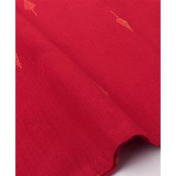 Babyhug 100% Cotton Woven Full Sleeves Handloom Embroidered Kurta Dhoti Set - Red