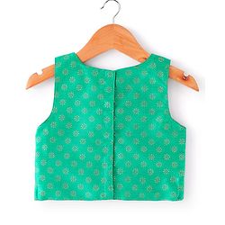 Babyhug Sleeveless Floral Embroidered Lehenga Choli and Dupatta - Fuschia & Green