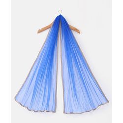 Babyhug Sleeveless Embroidered Choli With Foil Printed Lehenga and Dupatta Set -Blue