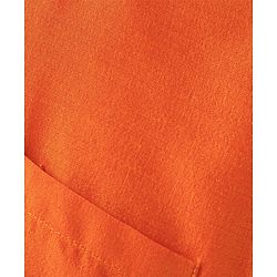 Babyhug Woven Half Sleeves Solid Color Shirt & Mundu Set - Orange