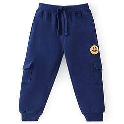 Babyhug Terry Cotton Knit Full Sleeves Text Printed T-Shirt & Lounge Pant Set - Multicolour