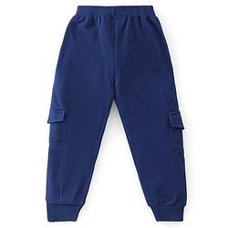 Babyhug Terry Cotton Knit Full Sleeves Text Printed T-Shirt & Lounge Pant Set - Multicolour