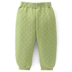 Babyhug Cotton Looper Full Length Lounge Pant With Solid Colour - Green